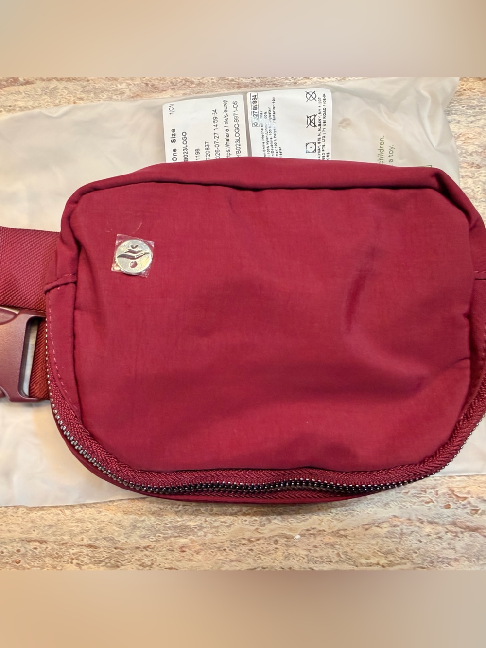 HALARA Burgundy Men's Sling Belt Bag